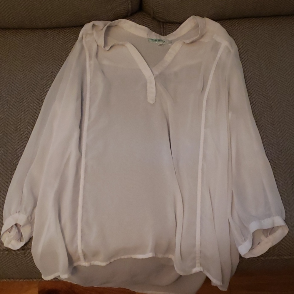 Sheer white blouse